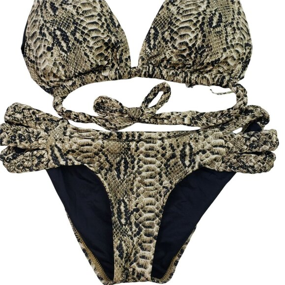 Vitamin A Snake Print Bikini Size Small - Picture 4 of 5